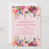 Petal Perfection Einladung zum Geburtstag (Vorderseite)