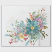 Petal Perfection Wassercolor Geschenkpapier (Flach)