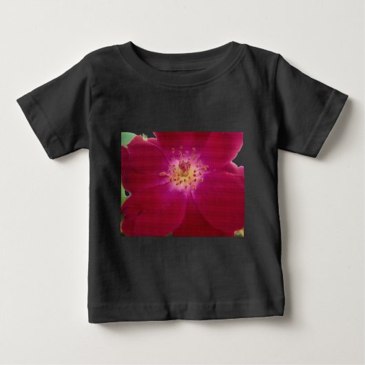 Petal Perfektion: Scheckte Rose Petal Muster Art Baby T-shirt (Vorderseite)