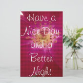 Petal Perfektion: Scheckte Rose Petal Muster Art Briefpapier (Stehend Vorderseite)