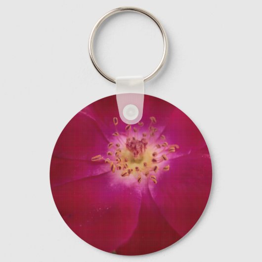 Petal Perfektion: Scheckte Rose Petal Muster Art Schlüsselanhänger (Vorderseite)