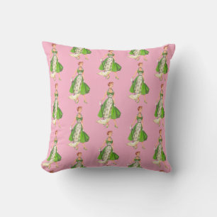 Petal Pink 1950er Jahre Vintage Hausfrau Kissen