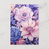 Petal Pink, Cornflower Blue & Mauve Gastdetails Begleitkarte (Rückseite)