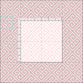 Petal Pink Griechisches Schlüsselmuster Stoff (Kachel)