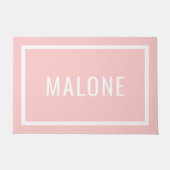 Petal Pink Personalisiert Familienname Doormat Fußmatte (Vorderseite)