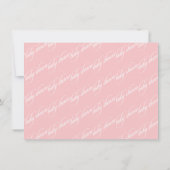 Petal Pink Simple Baby Dusche Einladung (Rückseite)