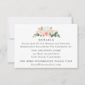 Petal Pink Watercolor Blumenzwiebeldetails Einladung (Vorderseite)