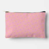 Petal Pop – Pink & Gold Seamless Geometric Pattern Zubehörtasche (Vorderseite)