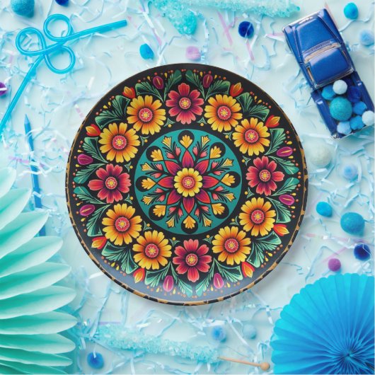 💀 🎉 Petal Pop Serveware Doom Día de los Muertos Pappteller (Party)