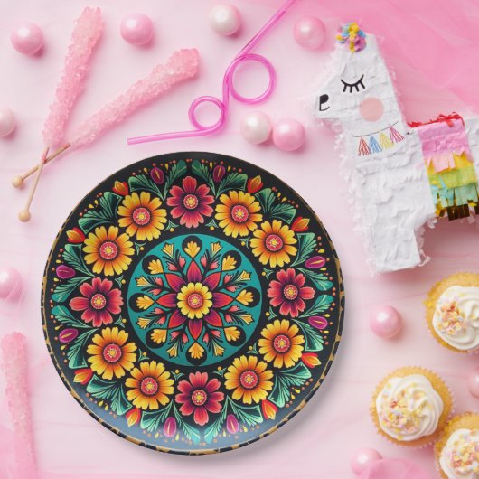 💀 🎉 Petal Pop Serveware Doom Día de los Muertos Pappteller (Party)