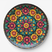 💀 🎉 Petal Pop Serveware Doom Día de los Muertos Pappteller (Vorderseite)