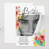 Petal Port Garden Brautparty Einladung (Vorne/Hinten)