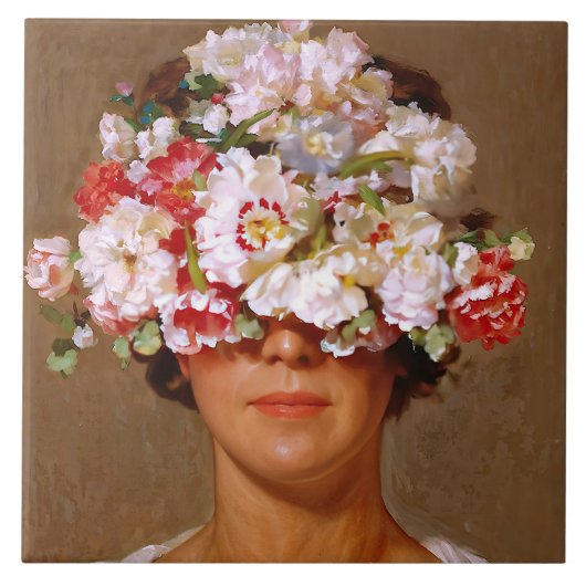 "Petal Pride" Margaret - Art & Floral Society Fliese (Vorderseite)