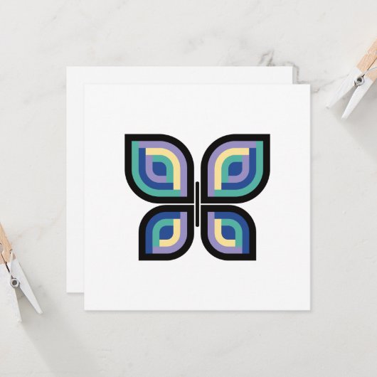 Petal Prism Butterfly Karte (Vorderseite/Rückseite Beispiel)