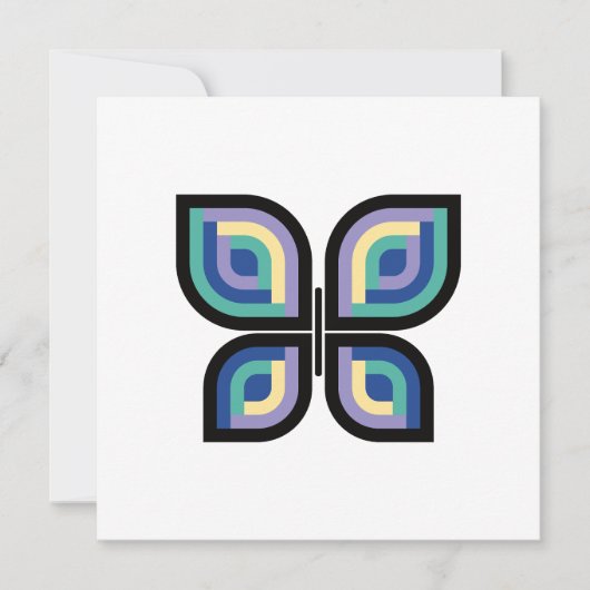 Petal Prism Butterfly Karte (Vorderseite)
