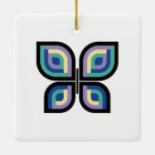 Petal Prism Butterfly Keramikornament (Rückseite)