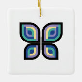 Petal Prism Butterfly Keramikornament (Vorderseite)