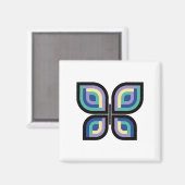 Petal Prism Butterfly Magnet (Vorderseite/Rückseite)