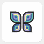 Petal Prism Butterfly Quadratischer Aufkleber (Vorderseite)