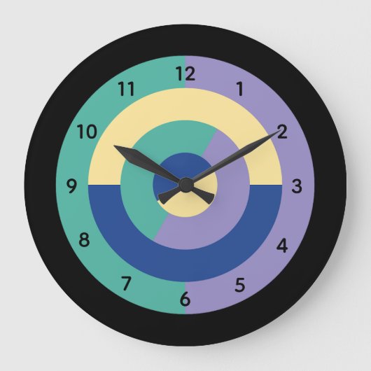 Petal Prism (Circular) Große Wanduhr (Vorderseite)