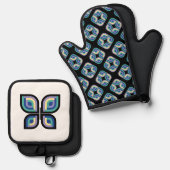 Petal Prism (Fusion) Ofenhandschuh & Topflappen-Set (Vorderseite/Rückseite)