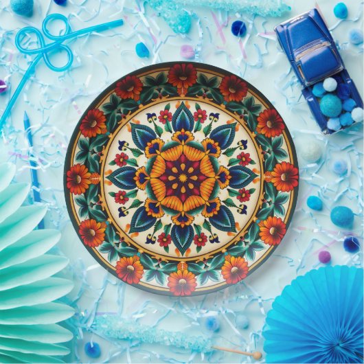 💀 🎉 Petal Prism Plate Doom Día de los Muertos Pappteller (Party)