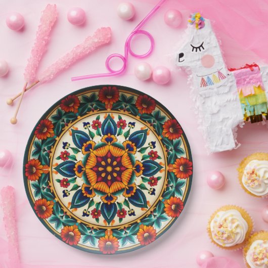 💀 🎉 Petal Prism Plate Doom Día de los Muertos Pappteller (Party)