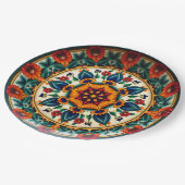 💀 🎉 Petal Prism Plate Doom Día de los Muertos Pappteller (Schrägansicht)