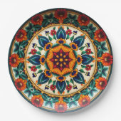 💀 🎉 Petal Prism Plate Doom Día de los Muertos Pappteller (Vorderseite)