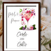 Petal Prosecco Brautparty Gift Place Poster