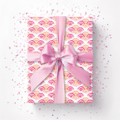 Petal Scallop in Pink and Orange Geschenkpapier