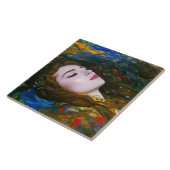 "Petal Serenity" - Frauen im Wasser Fliese (Seite)