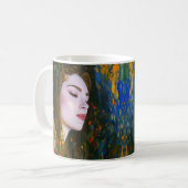 "Petal Serenity" - Frauen im Wasser Kaffeetasse (Vorderseite Links)