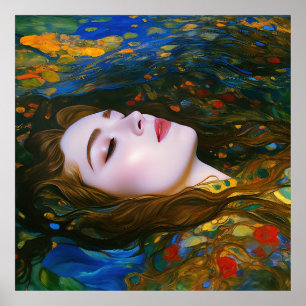 "Petal Serenity" - Frauen im Wasser Poster