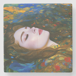 "Petal Serenity" - Frauen im Wasser Steinuntersetzer