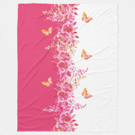Petal Soft Pink Schmetterling Sherpa-Decke Fleecedecke