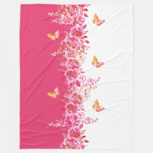 Petal Soft Pink Schmetterling Sherpa-Decke Fleecedecke