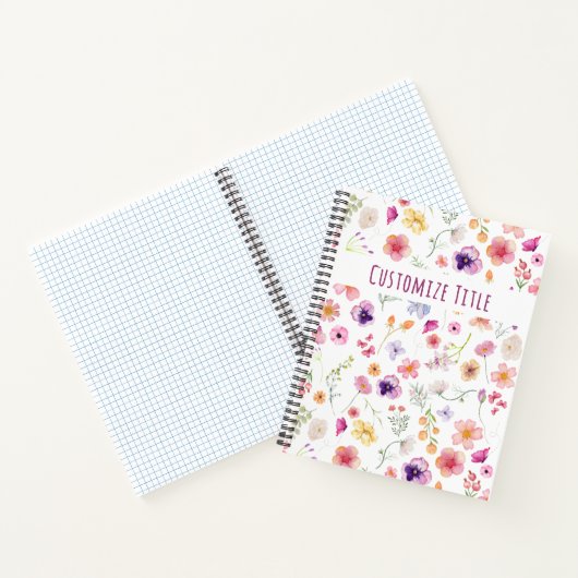 Petal Spark Notebook - White Custom Elegance Notizblock (Innenseite)