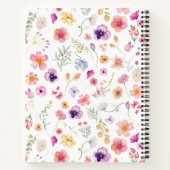 Petal Spark Notebook - White Custom Elegance Notizblock (Rückseite)