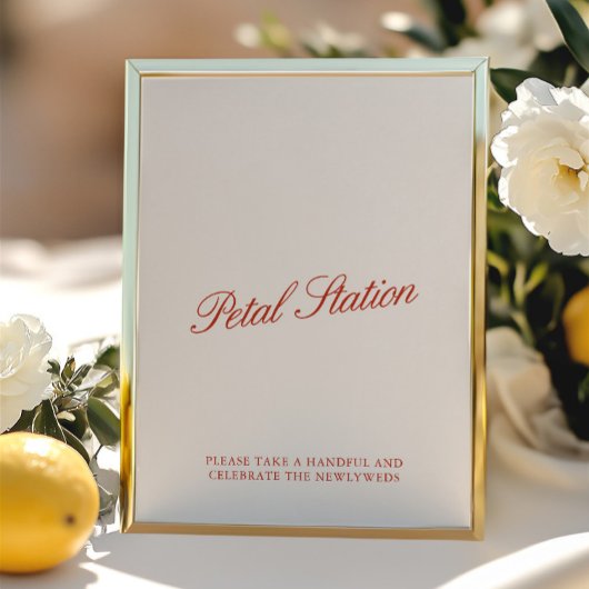 Petal Station Vintag Red & Ivory Wedding Sign