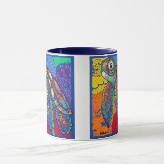 Petal the Peace Turtle Beverage Tasse (Zentrum)
