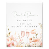 Petal und Prosecco Brautparty Empfang Fotodruck (Vorne)