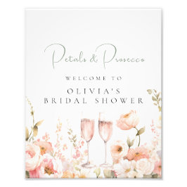 Petal und Prosecco Brautparty Empfang Fotodruck