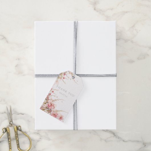 Petal und Prosecco-Brautparty Geschenkanhänger (Mit Garn)