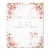 Petal und Prosecco Brautparty Willkommenspender Fotodruck (Vorne)