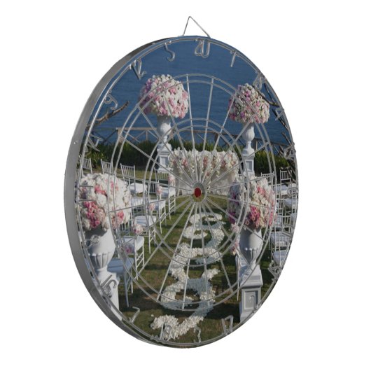 Petal-Wedding-Aisle-Runners-20 Dartscheibe (Vorderseite Links)