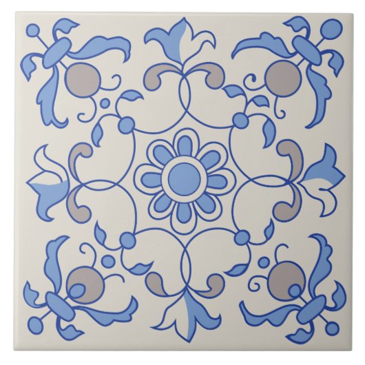 Petal Whimsy Fliese (Vorderseite)