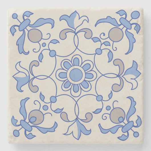 Petal Whimsy Steinuntersetzer (Vorderseite)