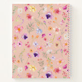 Petal Whispers Notebook - Blush Garden Bliss Notizblock (Rückseite)