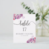Petal Whispers-Tischnummer-Zeichen (Stehend Vorderseite)